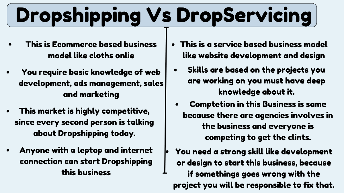 Dropshipping vs Dropservicing | socialblazes
